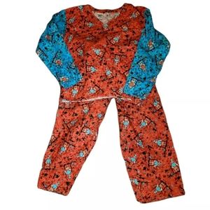 Vintage Handmade Boys Pajamas Set 12-14 Unisex Sleepwear Cozy Comfy